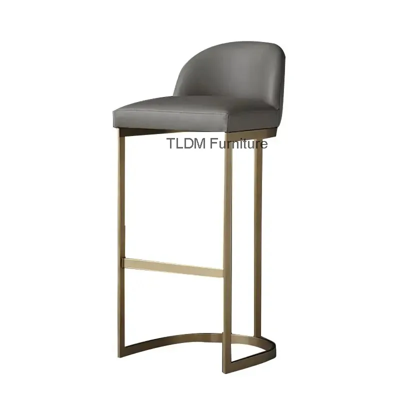 Simple Nordic Modern Bar Luxury Chair Chair Home Leisure Backrest Bar Bar Stool Gold Iron Art Home Decor Furniture Accessories