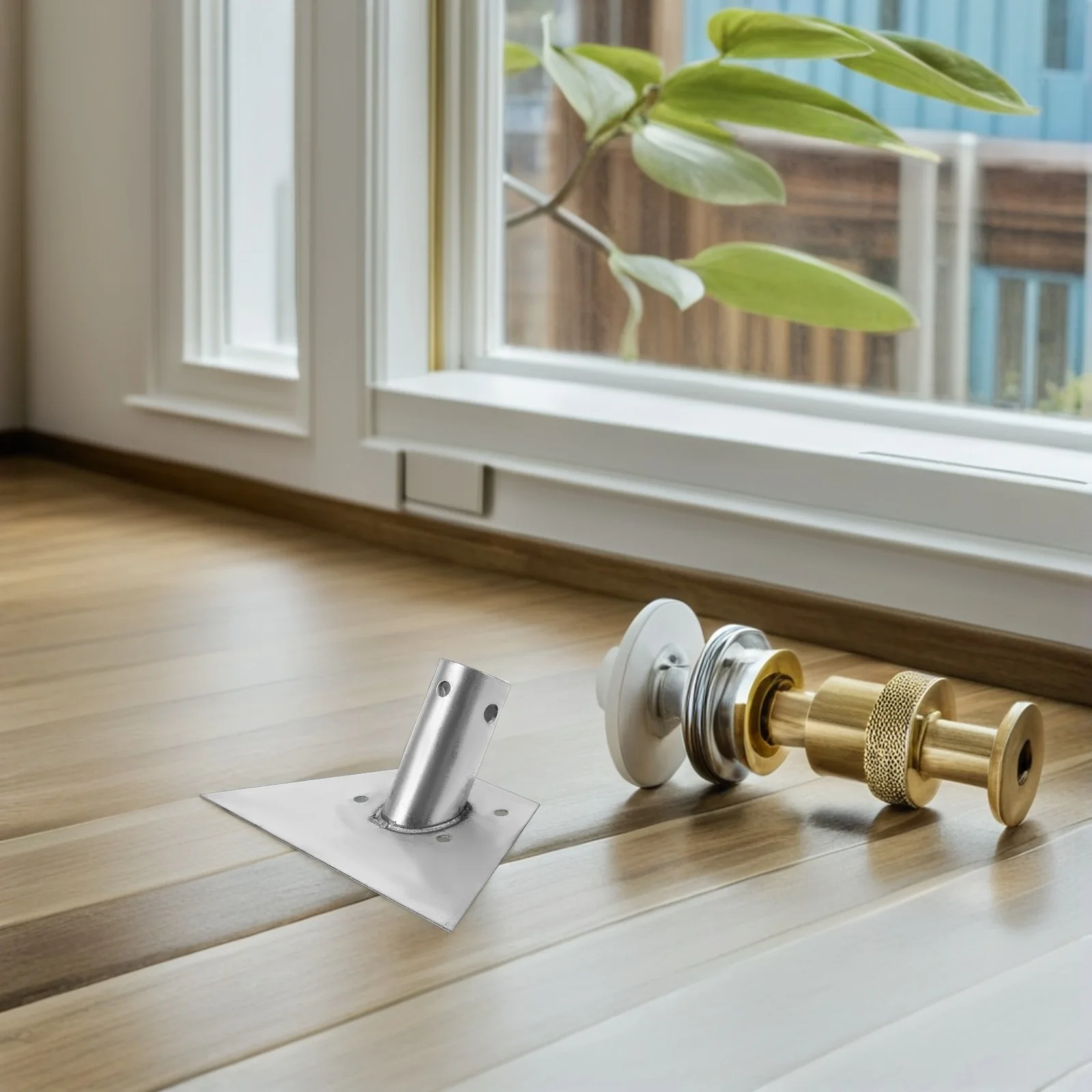 

3Pcs Floor Wire Brush Connector Metal Adapter Quick Installation Broom Handle Mount Cleaning Brush Accessories Tool