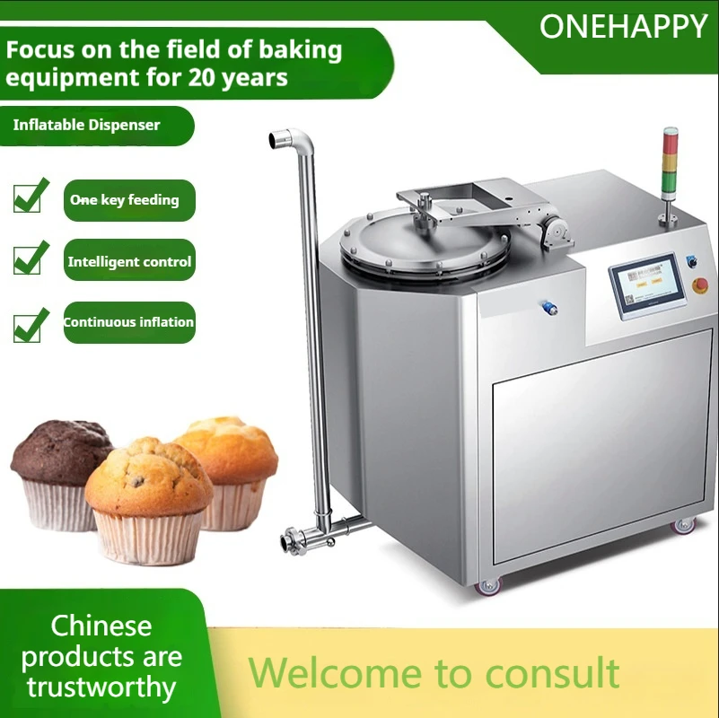 Intelligent cake batter aerating machine 130L aerating machine for cupcake muffin cake making