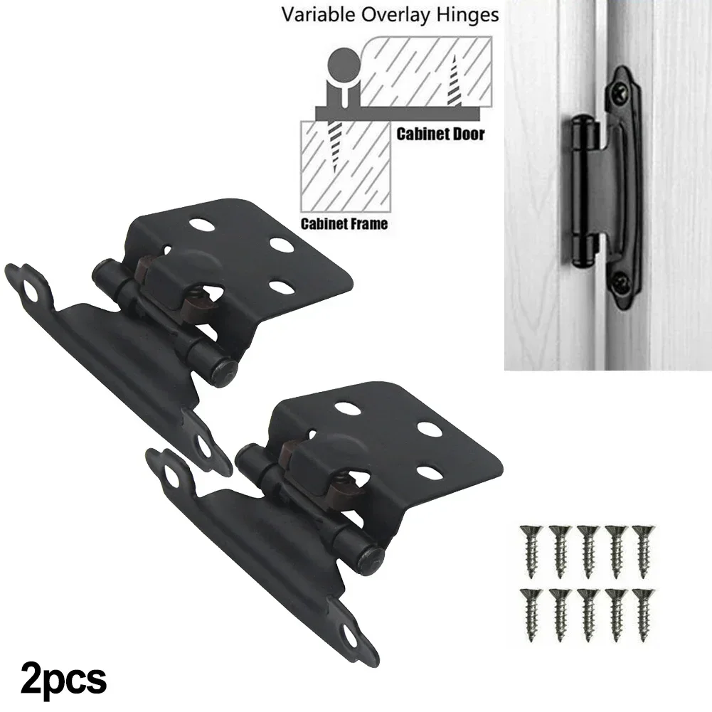2pcs Kitchen Spring Hinges Hydraulic Buffer Self Closing Hinge For Furniture Cabinet Overlay Self Closing Mount Cupboard