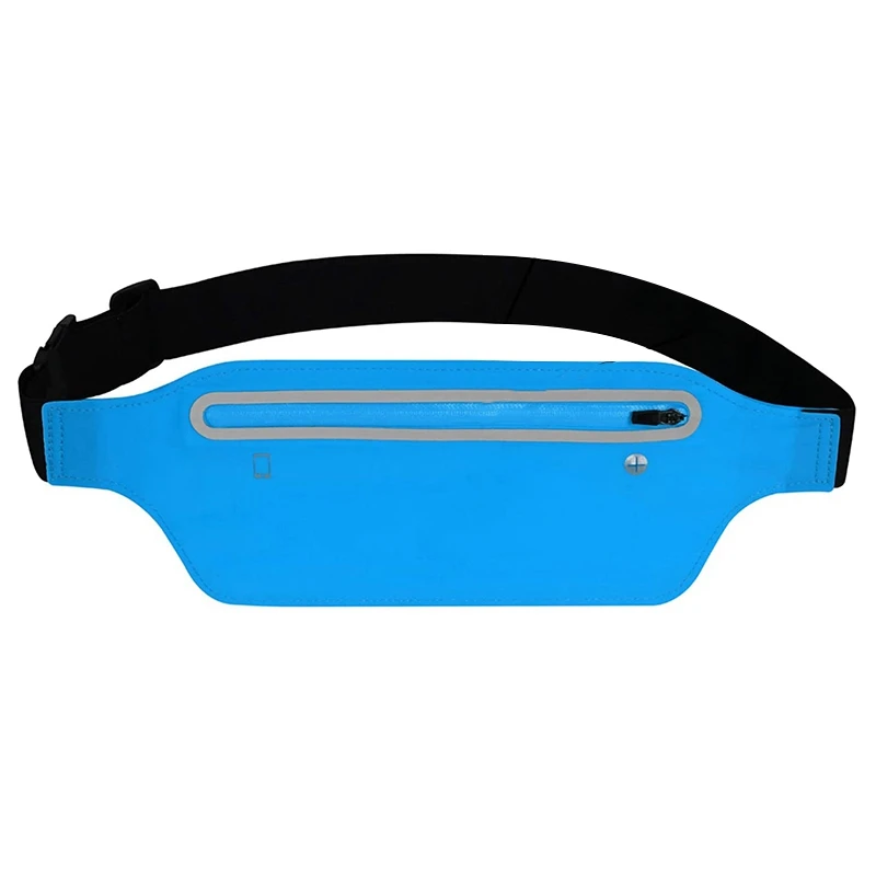 Ultra Slim Waterproof Running Belt, Pacote de cintura, ajustável, reflexivo, saco para todos os tipos de telefones