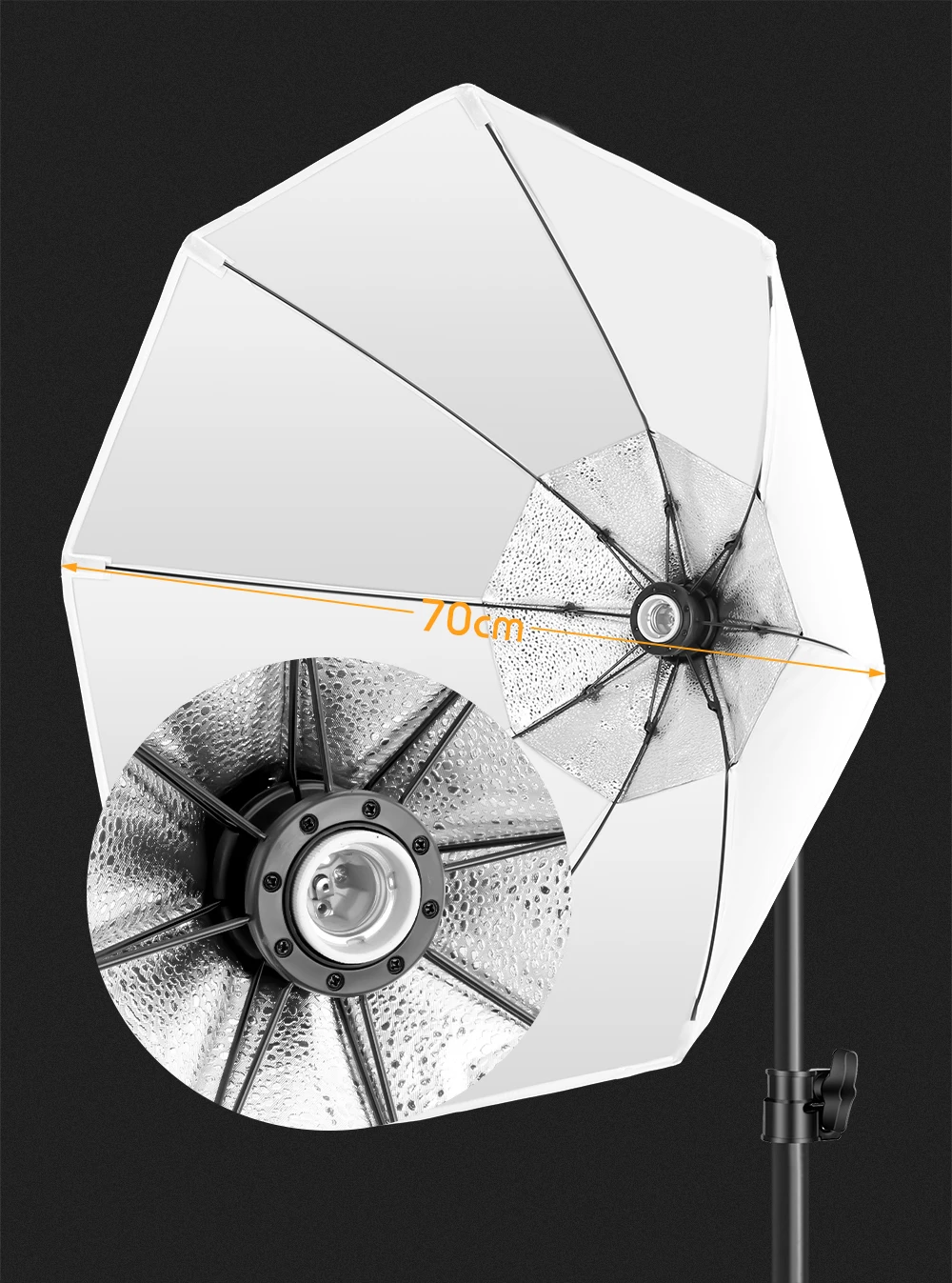 مثمنة سوفتبوكس طقم الإضاءة 5070 سنتيمتر لينة صندوق مع المقبس المستمر التصوير الإضاءة ترايبود عدة ل يوتيوب فيديو