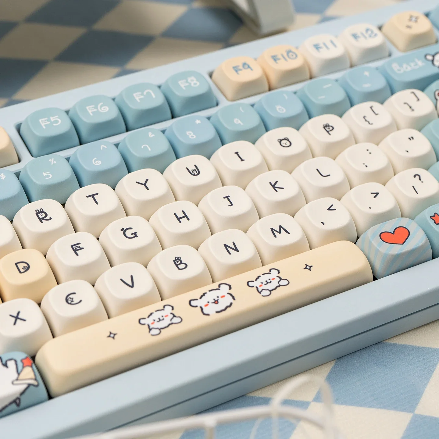 جرو لوحة المفاتيح الميكانيكية أغطية المفاتيح لطيف جولة PBT التسامي الساخن مخصص MOA عالية التكيف Wooting