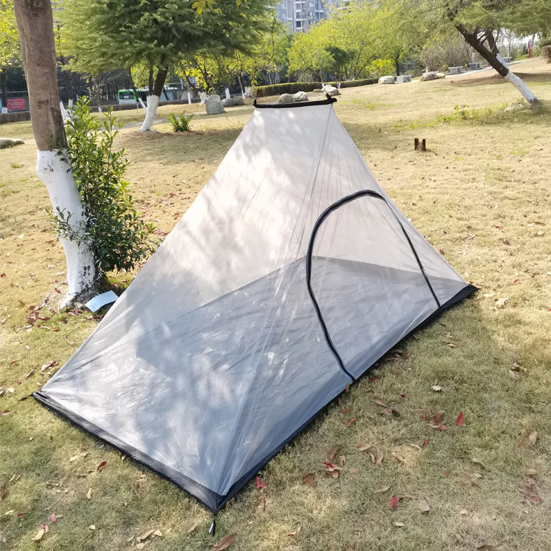 Outdoor Fishing Triangle Mosquito Net Zipper Door Tent Gerc Portable Travel Solo Camping Mountain Climbing Tents Shelters Hiking