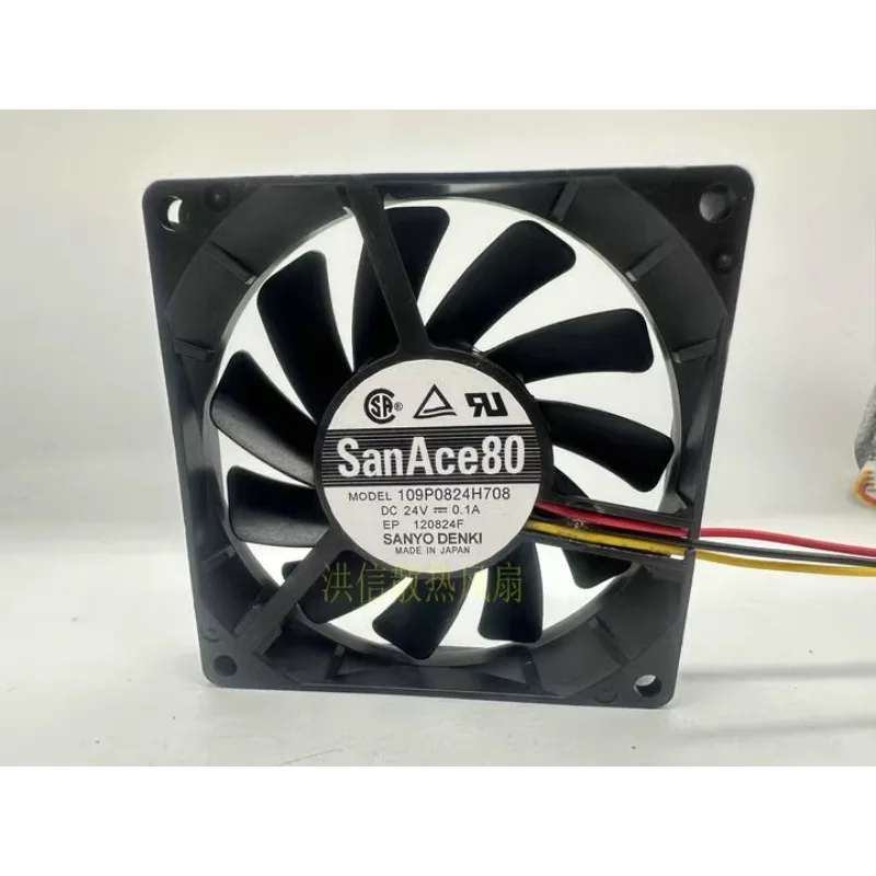 

NEW CPU Cooling Fan for Sanyo 109P0824H708 DC24V 0.1A inverter fan 8015 80*80*15MM