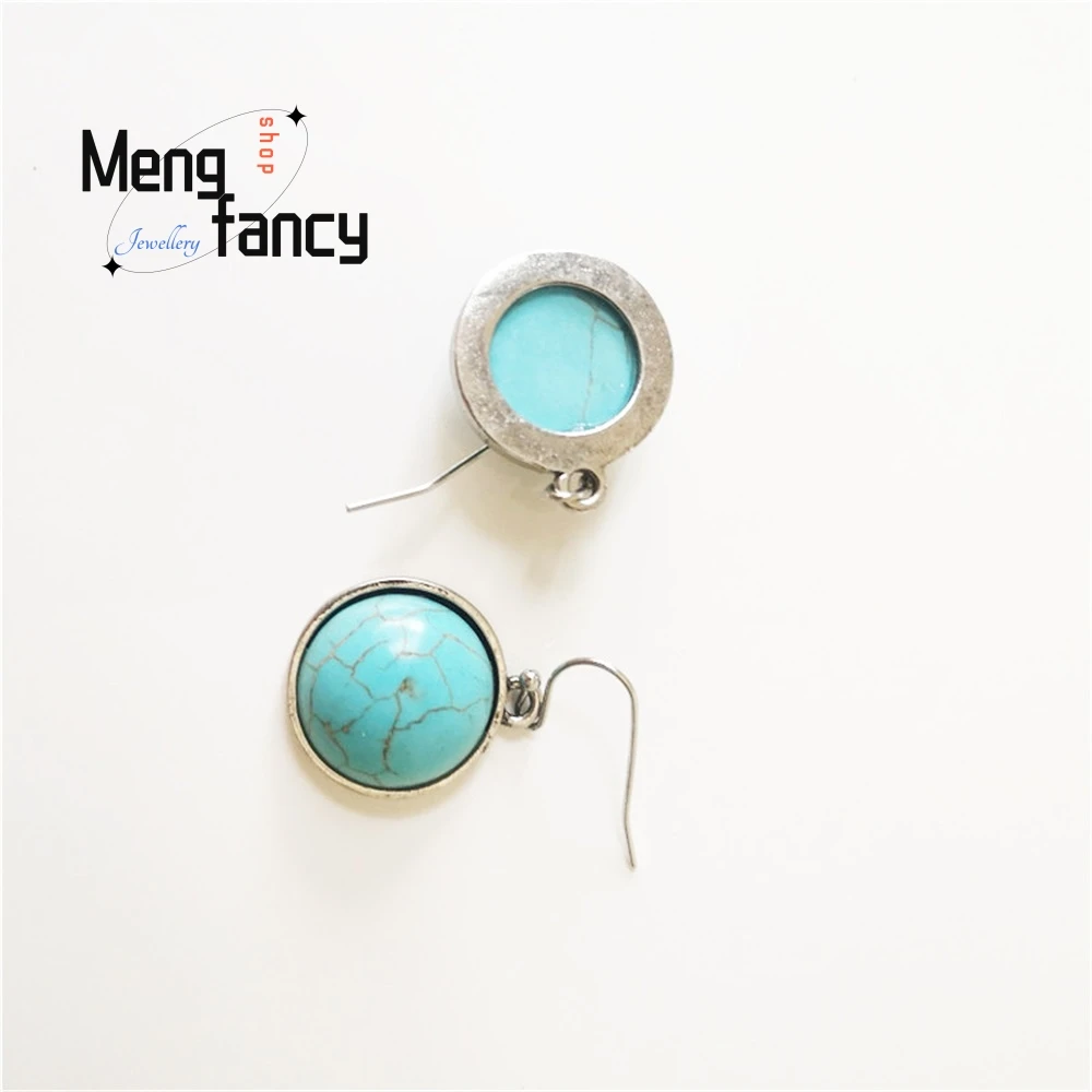 

European And American Bohemian Turquoise Earrings, European And American Ethnic Style Retro Earrings, Retro Fashion Jewelry