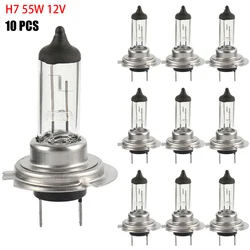 10 Uds. Bombilla halógena para faros delanteros de coche superbrillante 55W 12V bombillas para faros de coche luces halógenas para coche