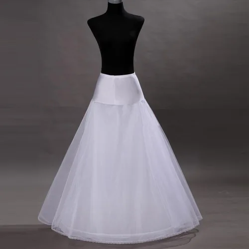 Enagua blanca de una línea para vestido de boda, talla ajustable, de 3 capas vestido de novia, debajo de la falda, 1 aro