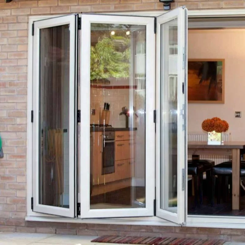 For AS2047  Aluminium Folding Door Heavy Duty Profile With Thermal Break Double Glazed Very Competitive price