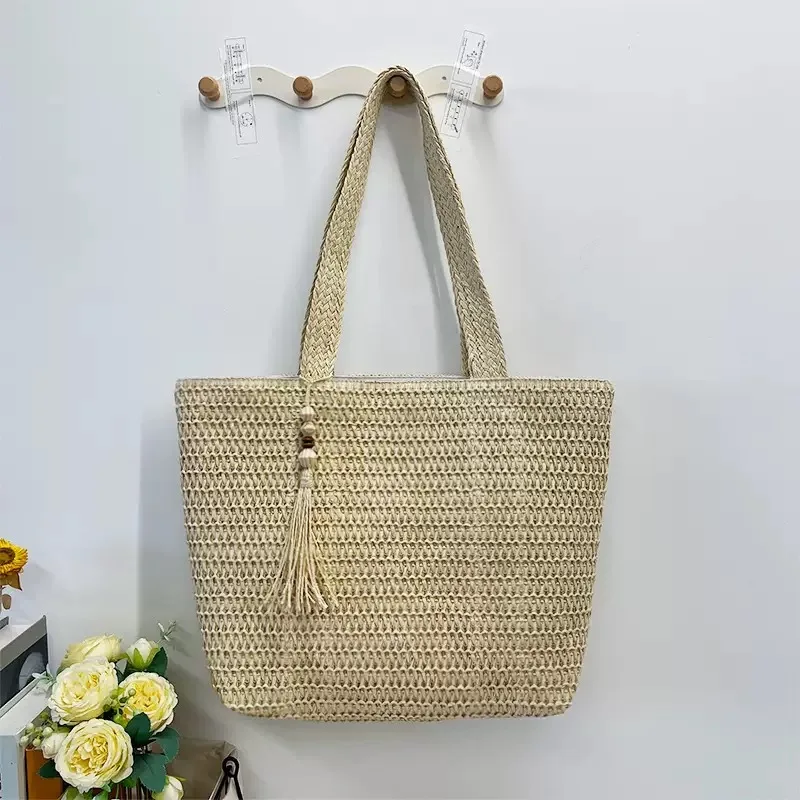 

Summer Seaside Beach Straw Woven Bag New Commuter Versatile Tote Travel Forest Series Large Capacity Tote Fashion SingleShoulder