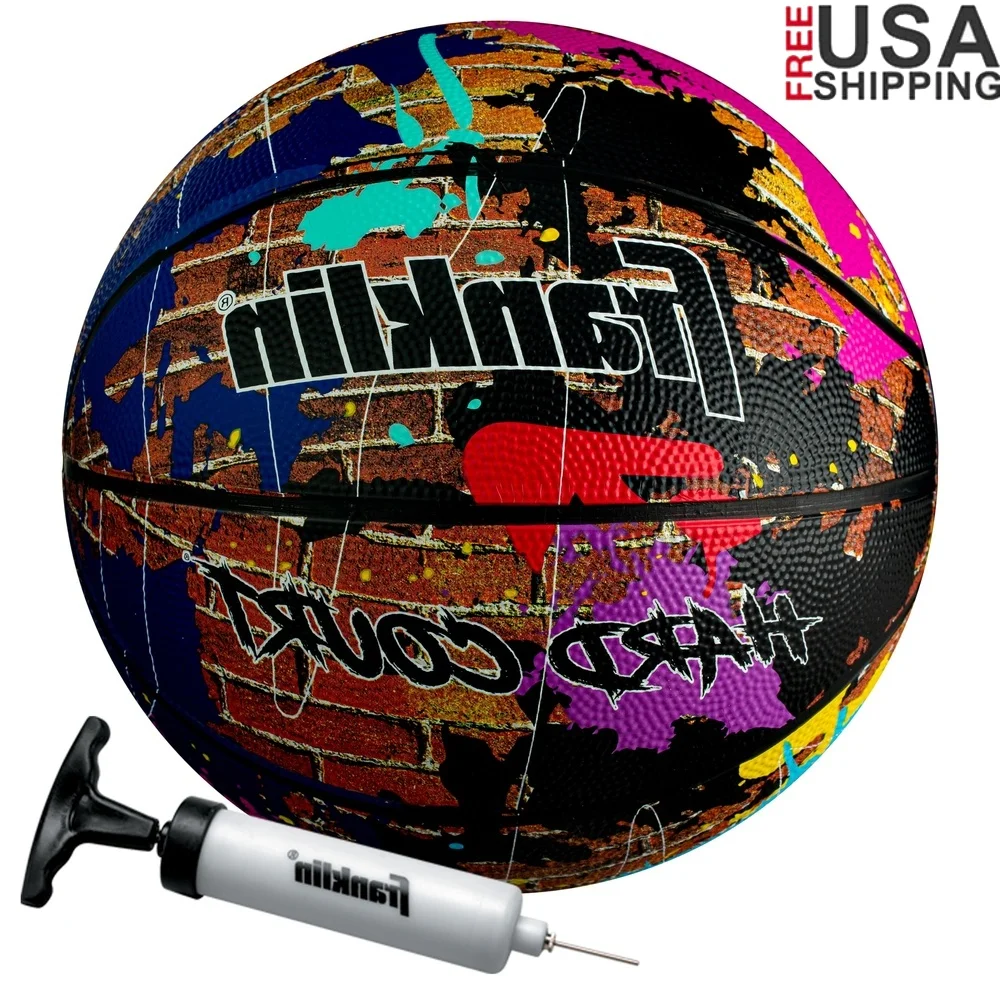 

High Performance Rubber Basketball Official Size with Enhanced Grip and Durable Bladder Includes Air Pump Outdoor Use