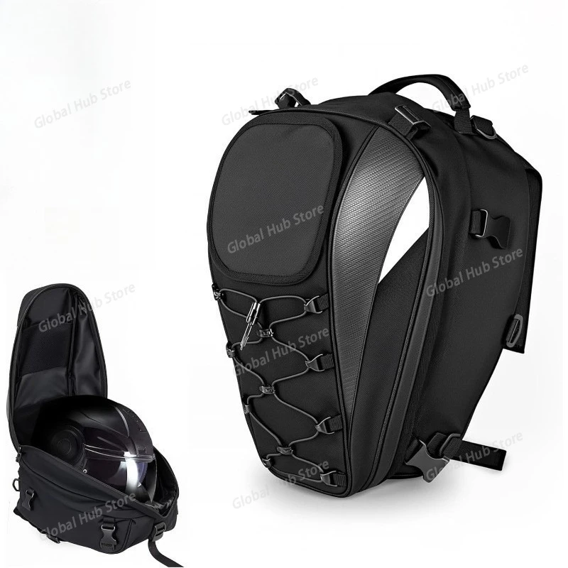 Motorcycle Bag Waterproof Motorcycle Saddle bag High-capacity Motorcycle Helmet Backpack Reflective Tail Bags Luggage