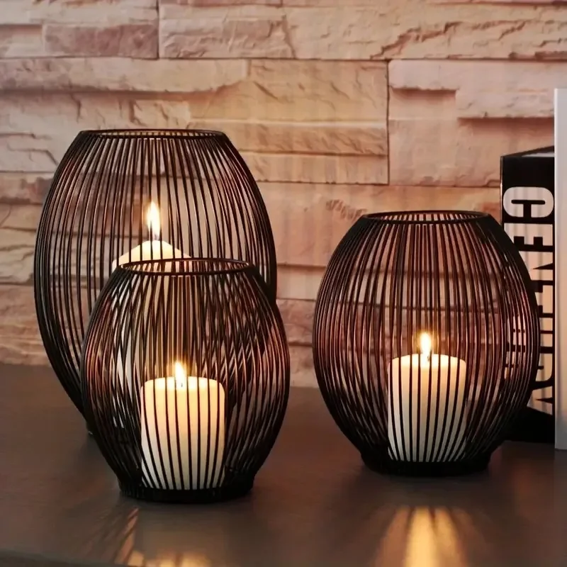 Metallkäfig-Kerzenständer, Party, Zuhause, Säule, Kerzenhalter, Kerzenständer für Valentinstag, Weihnachten, Einweihungsparty, Neujahr, Hochzeit