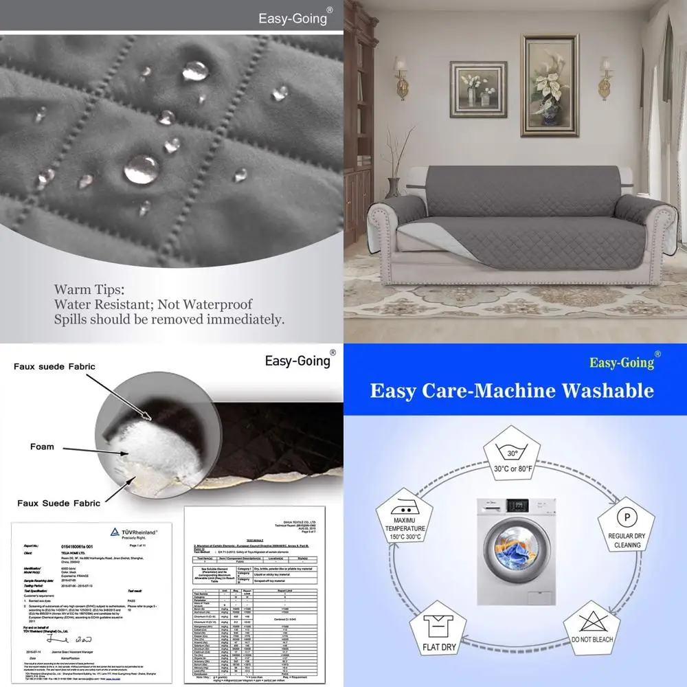 

Двусторонний чехол для дивана с 4 сиденьями, водостойкий, приятный для домашних животных чехол для дивана с пенопластовыми палочками и эластичными ремнями, серый/светло-серый