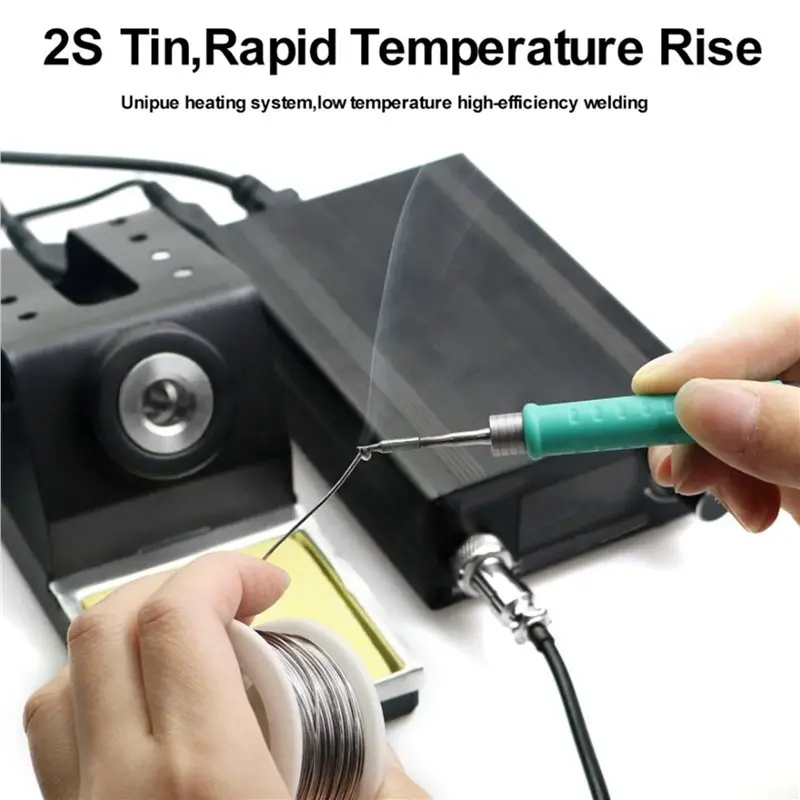 2X C210 Series Integrated Soldering Iron Tips And Heating Core Efficient Heat Conduction Temperature Recovery For C210-B61B