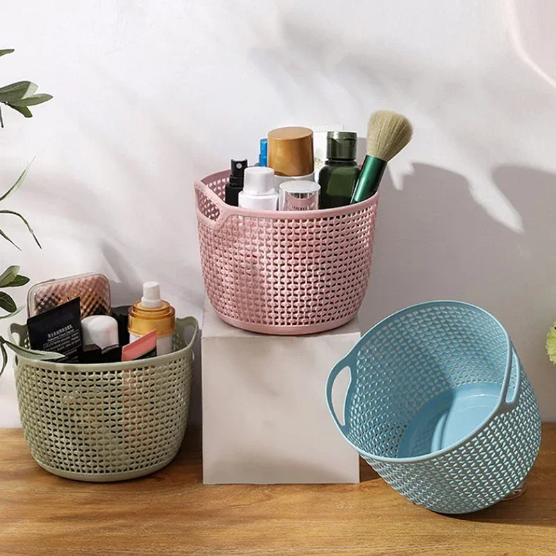 

Flexible Plastic Laundry Hamper - Portable Round Bin with Carry Handles - Dirty Clothes Storage & Toy Organizer for Bedroom