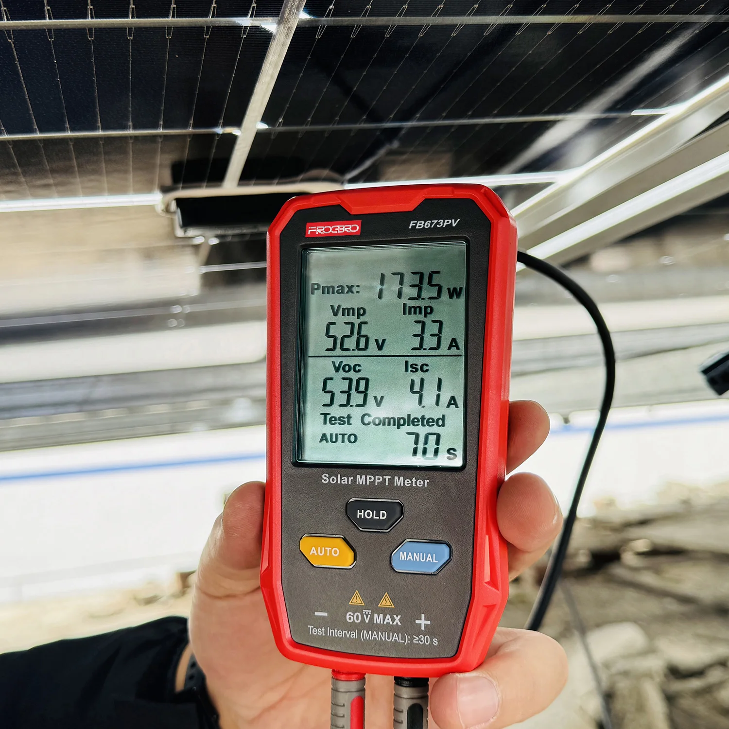 FB673PV lcd mppt panel słoneczny pv tester inteligentny multimetr napięcia prądu miernik cyfrowy tester energii słonecznej wok