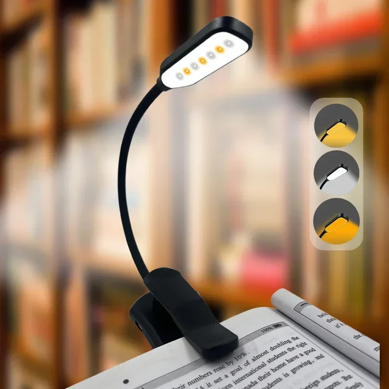 

Прочная креативная лампа для учебы в общежитии, с USB-зарядкой, защитой для глаз, портативная светодиодная лампа-прищепка для чтения