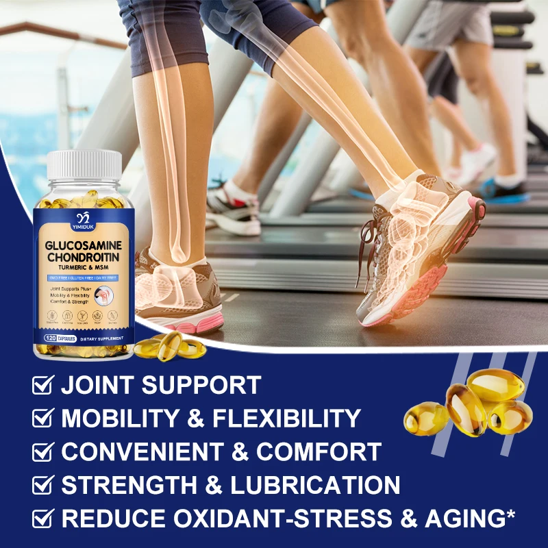 Advanced Joint Supplements, with Glucosamine HCI & Hyaluronic Acid, Secure Ligaments, Enhance Flexibility, Boost Antioxidation