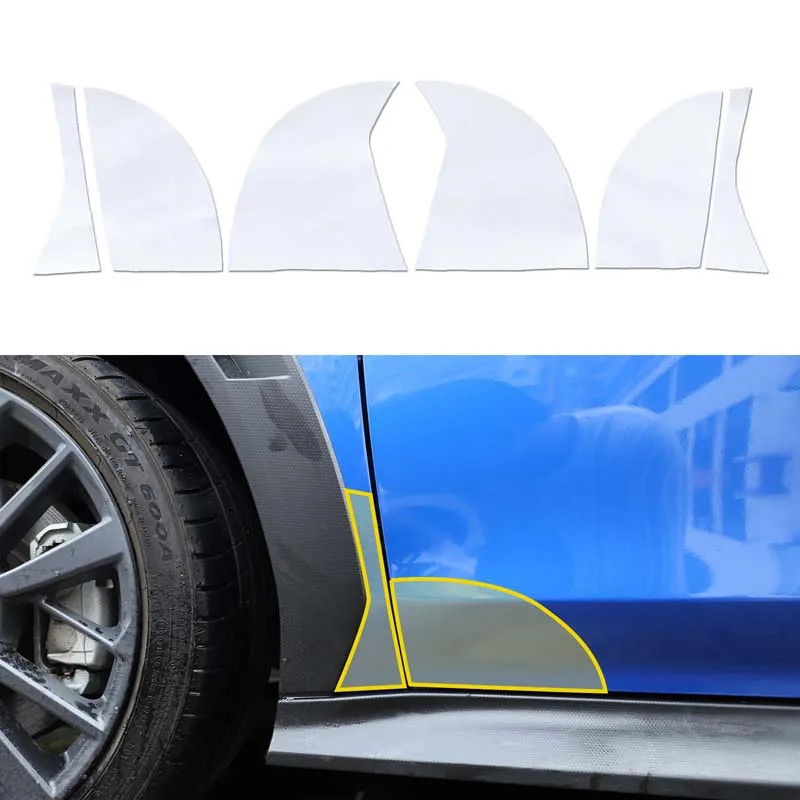6Pcs TPU Transparent For Subaru WRX 2022-2026+ Car Front Rear Door Rocker Panel Decorative Film Sticker Protection Accessories