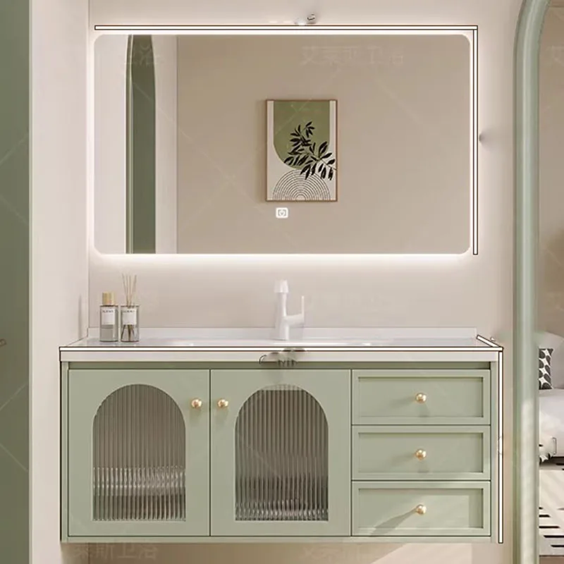 

Display Toilet Bathroom Cabinet Organizer Storage Mirror Perfume Partitions Luxury Cupboard Drawers Gabinete Trendy Furniture