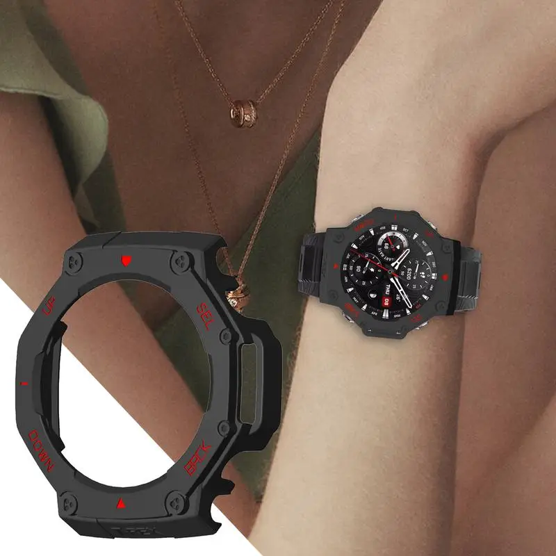 Untuk Amazfit t-rex 3 casing jam tangan pintar pelindung layar jam tangan ringan penutup aksesoris jam tangan penutup wajah jam untuk