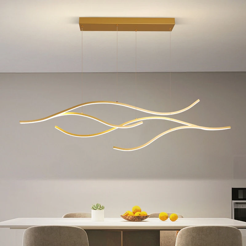 Modern Dining Room Chandelier Luster Decor Living Room Kitchen Bar Light Nordic Ceiling Pendant Lamps LED Strip Interior Fixture