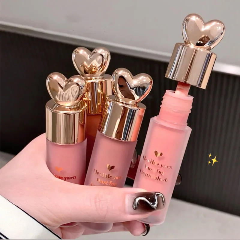 Cute Monochrome Soft Mist Liquid Blusher Stick Natural Cheek Dyed Blush Milk Strawberry Face Rubor Rouge Korean Makeup Cosmetics