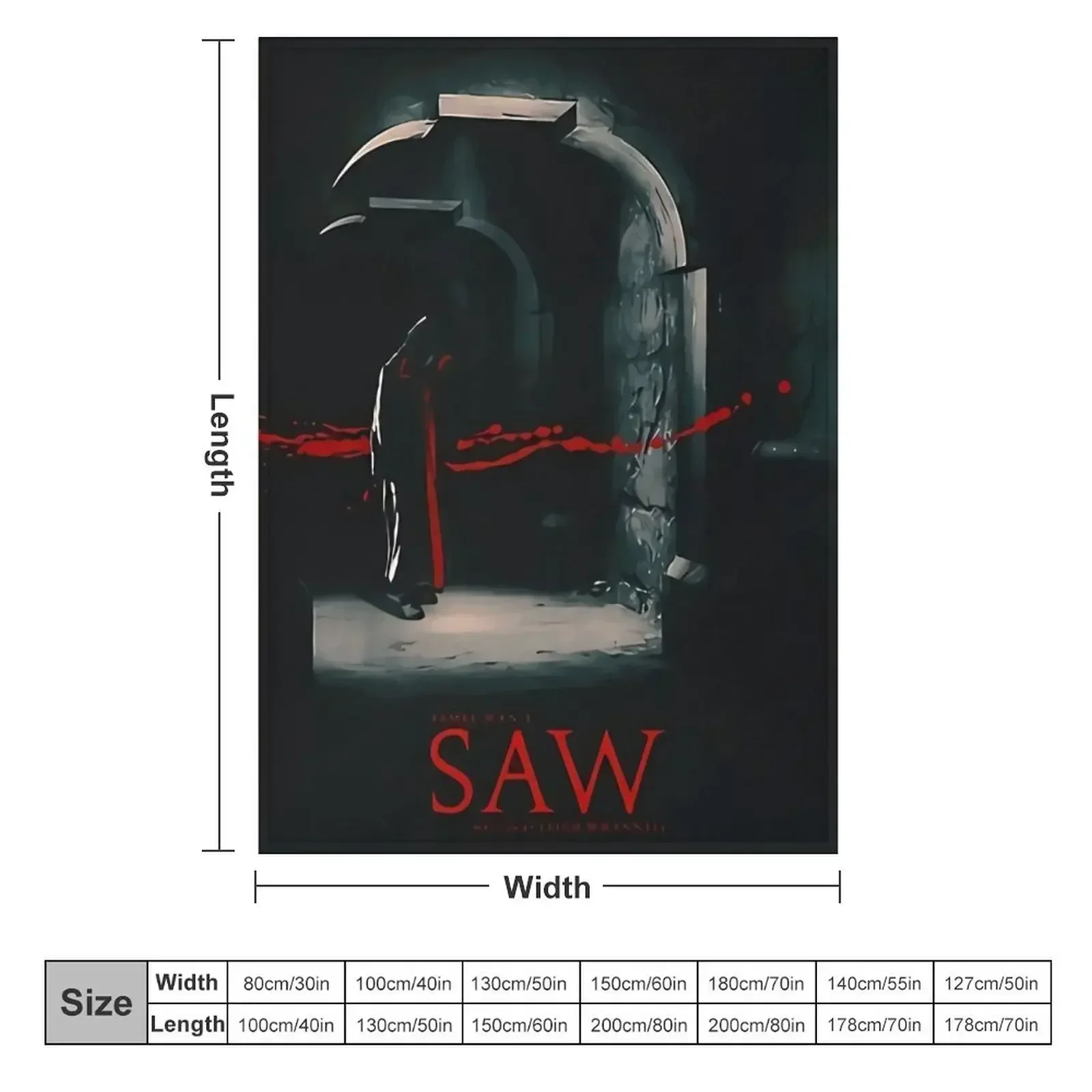 Saw 2004 Movie - Throw Blanket couch cozy soft plush fuzzy picnic outdoor blanket