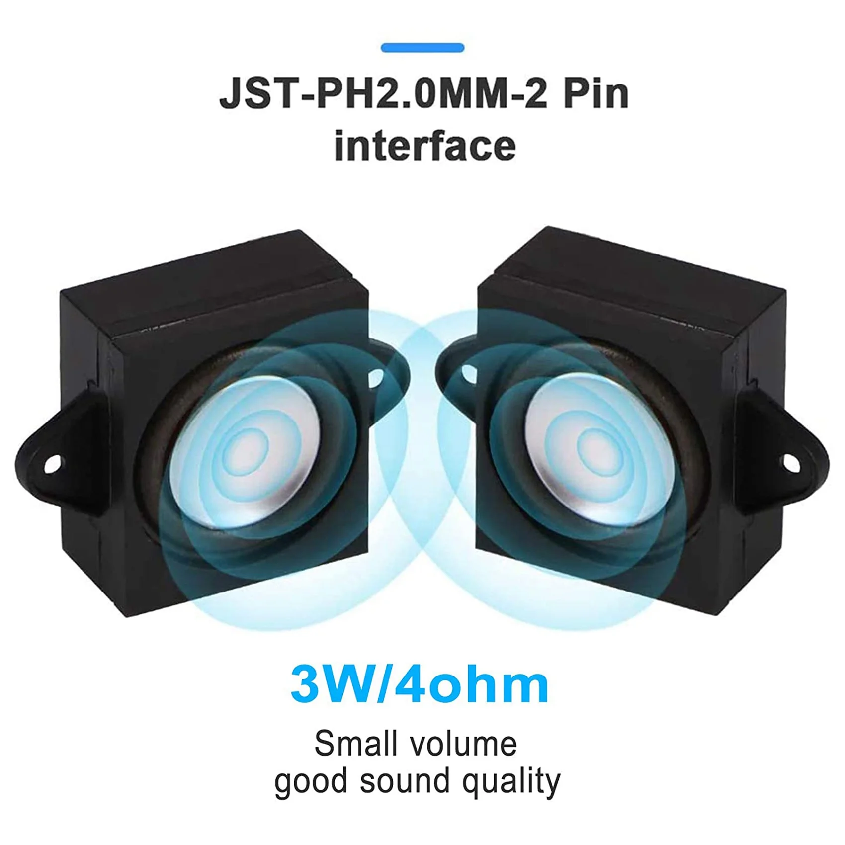 ลำโพง4โอห์ม3วัตต์2ชิ้นสำหรับลำโพงขนาดเล็กแบบช่องเดียวแบบลำโพงมือถือพกพา