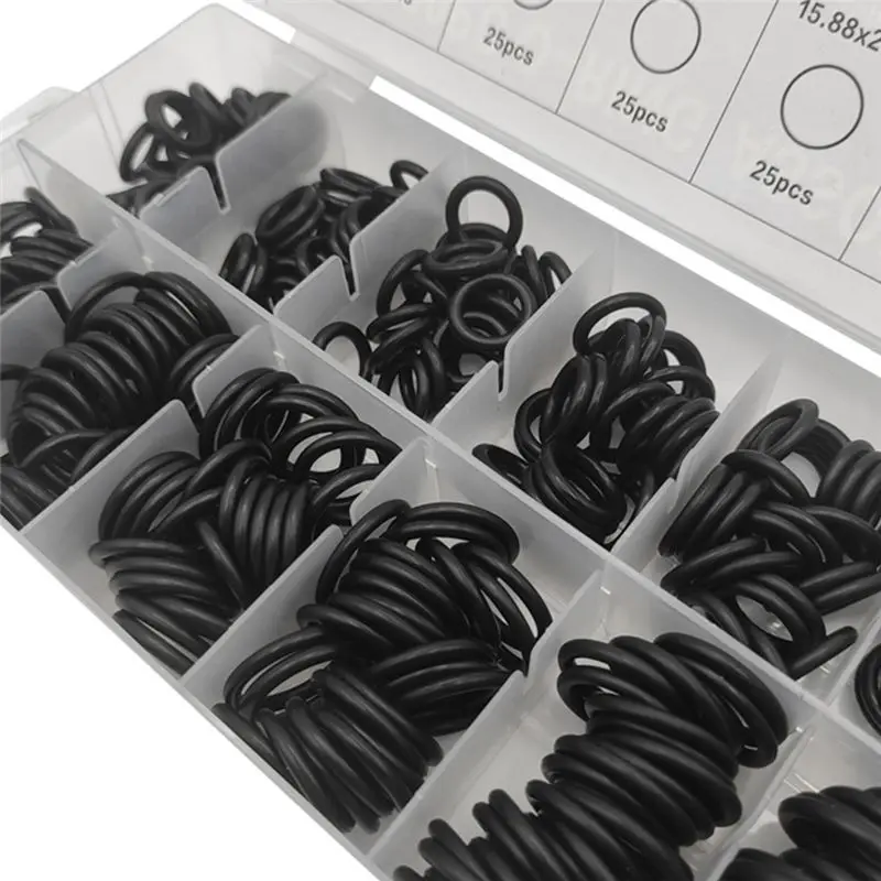 AEE3-300PCS O-Ring NBR Washer Kit O-Ring Sealing Ring Washer Kit For Plumbers Garages Pumps O-Ring Classification Kit