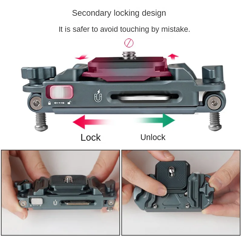 ZX universal aluminum alloy quick installation plate, suitable for digital SLR cameras, sports cameras, and smartphones