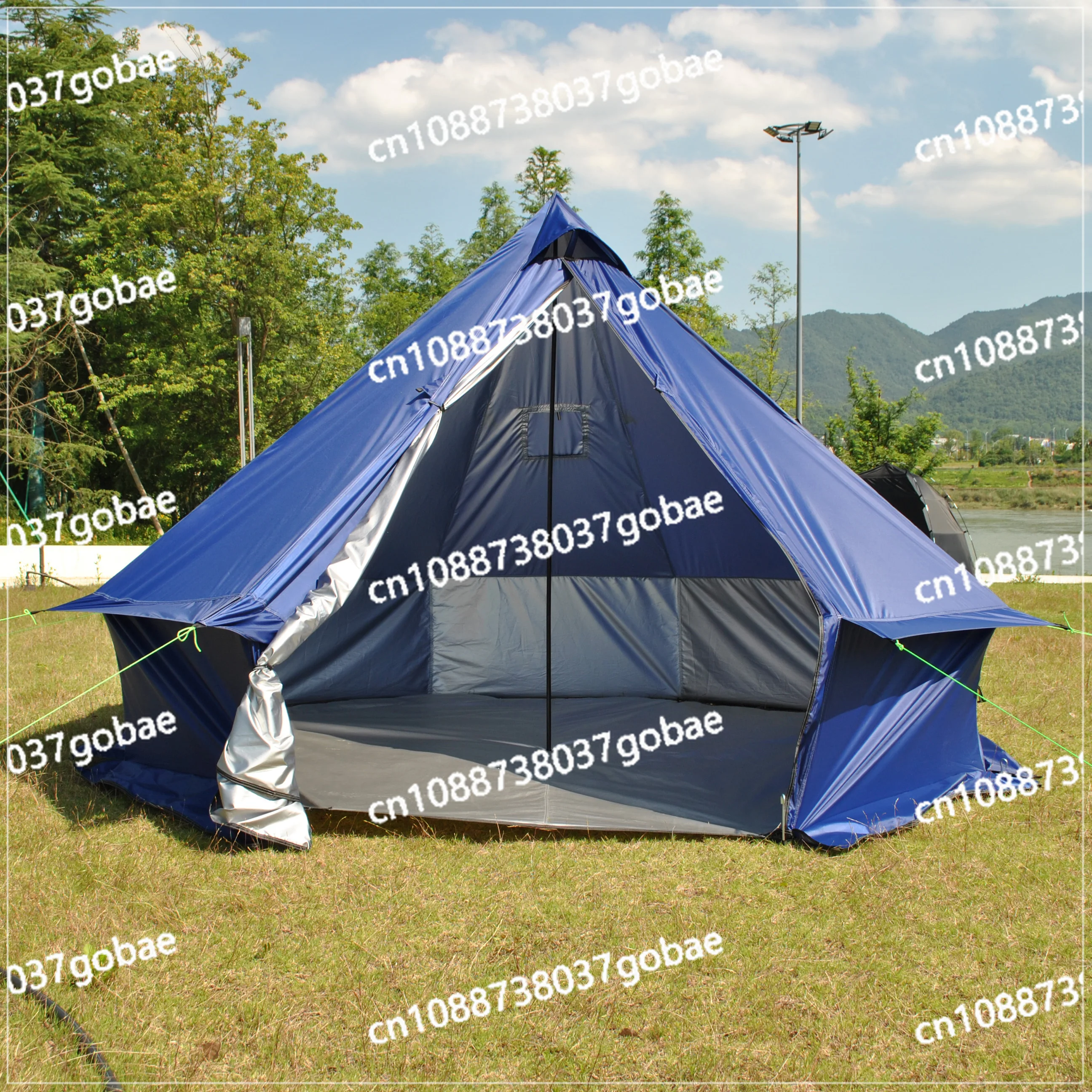 

Многоцелевая изолированная палатка из монгольской юрта на 8 человек с дымоходной палат в форме пирамиды для кемпинга