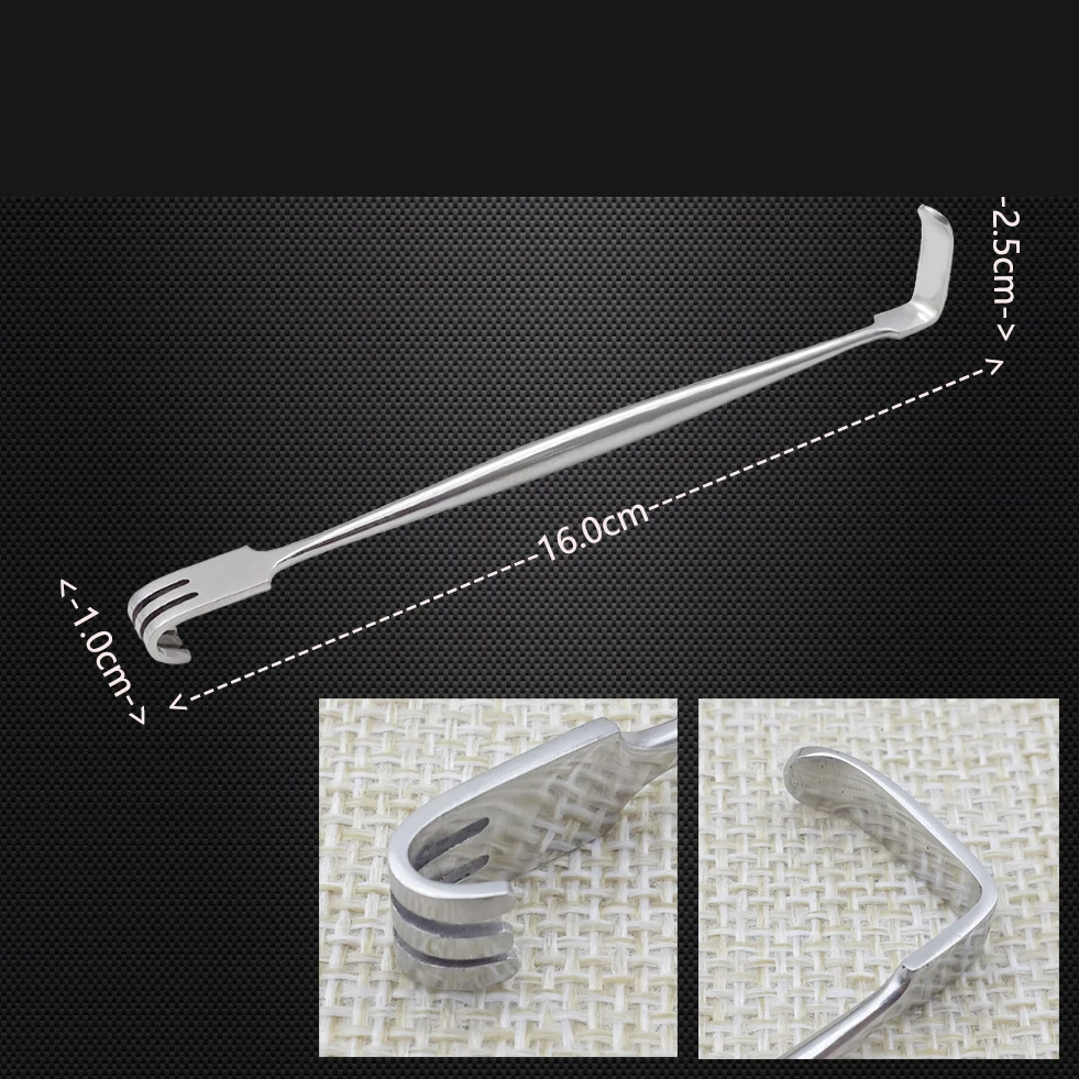 Cosmetic plastic double teeth retractor Double eyelid deep eyelid nasal lacrimal sac double head two teeth three teeth retractor