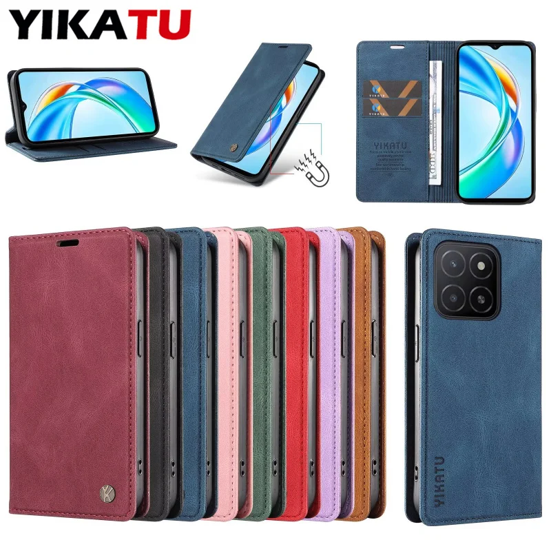 حافظة جلدية لهاتف هواوي P8 P9 Lite 2017 P10 P20 P30 Pro P Smart Y5 Y6 2018 Y7 2019 Mate 10 20 Lite غطاء هاتف حامل قابل للطي