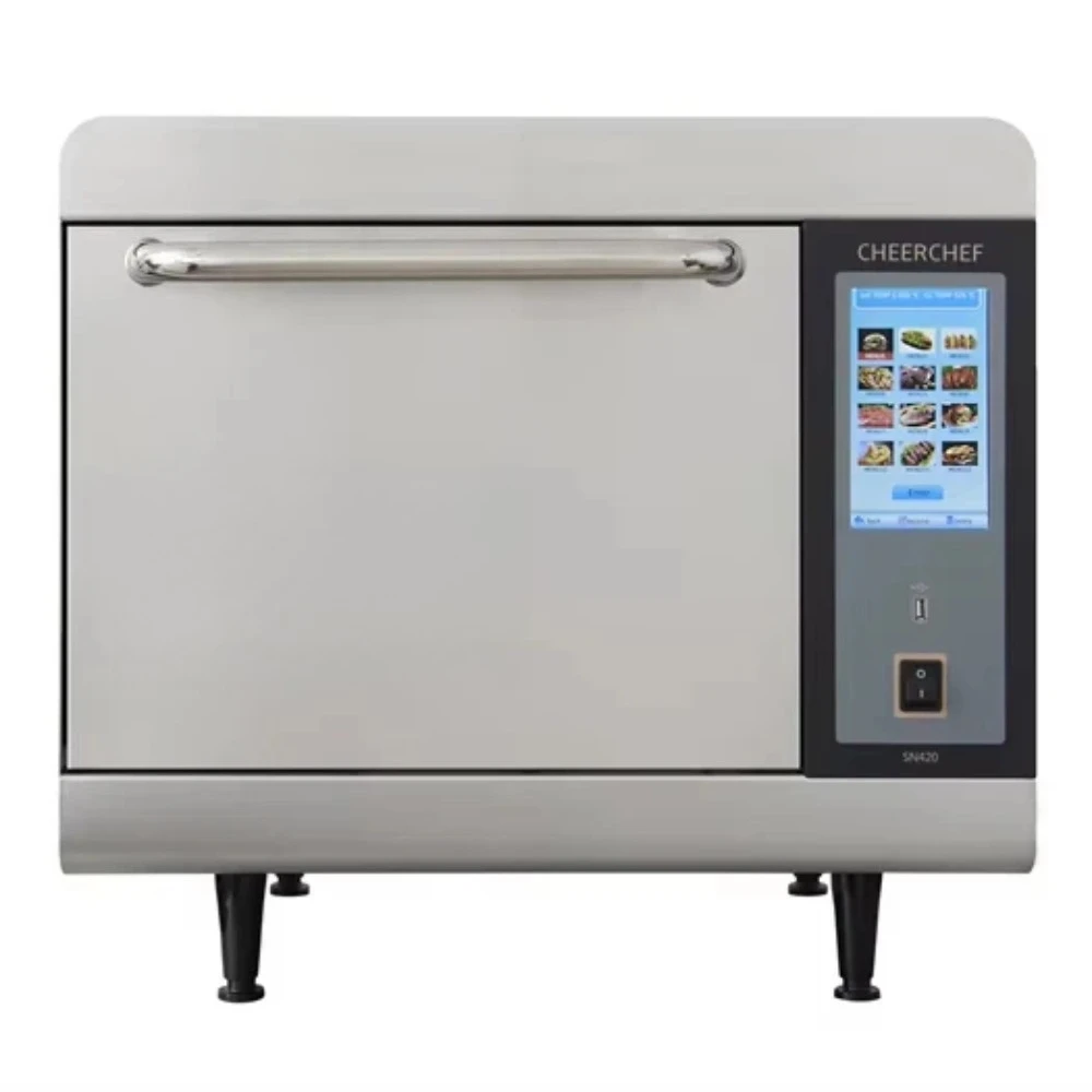 High Efficient Hot Air Microwave Rapid Speed Oven for Hamburger Beef