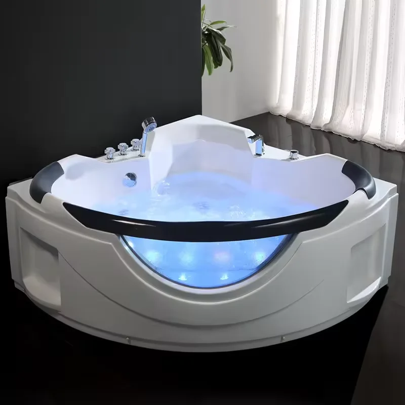 Modern Acrylic Bath Bubble Massage Spa Jacuzzi Design OEM Custom Hotel Apartment Bathroom