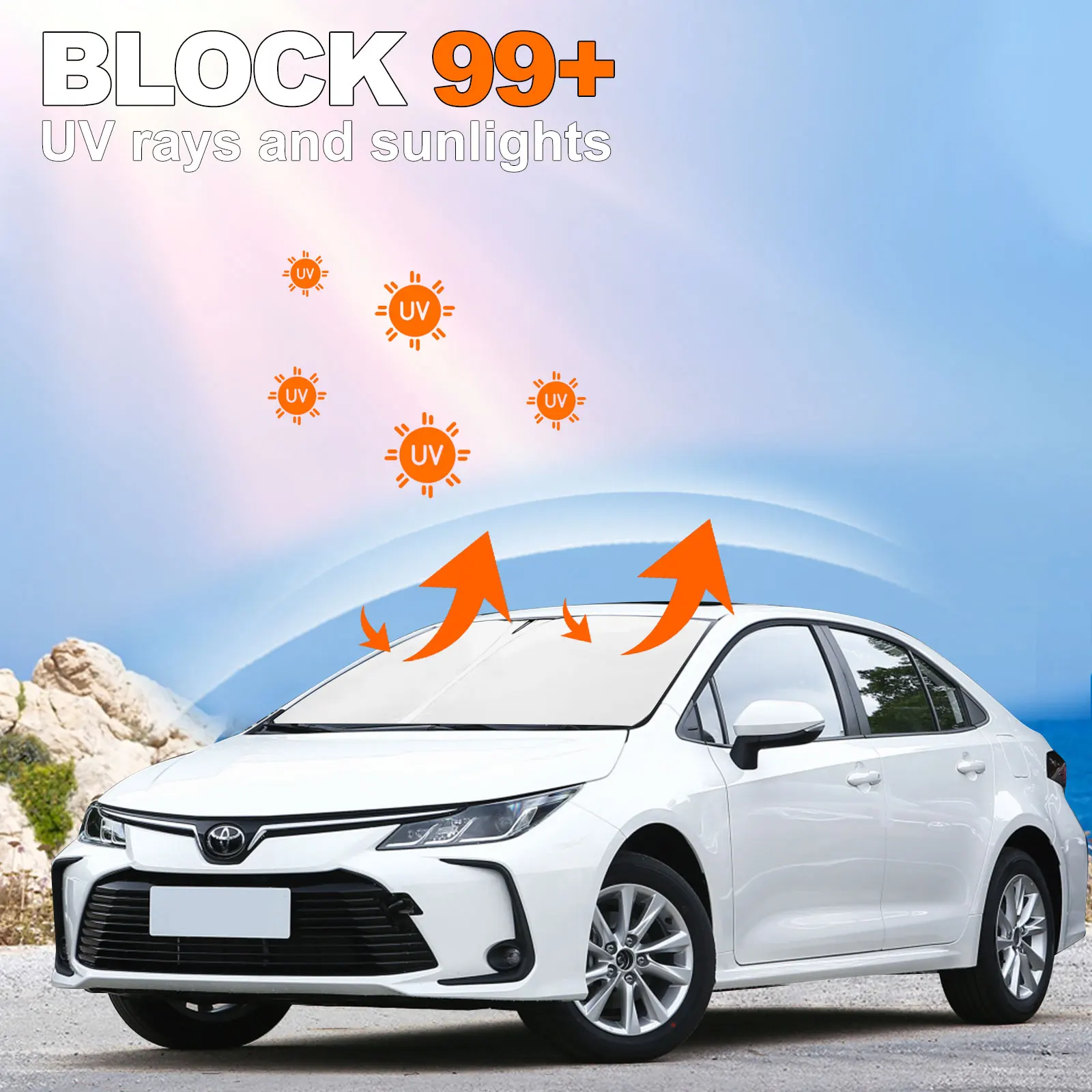 Car Windshield Sunshade Window Visor Cover Anti UV For Toyota Corolla 2019 2020 2021 2022 2023