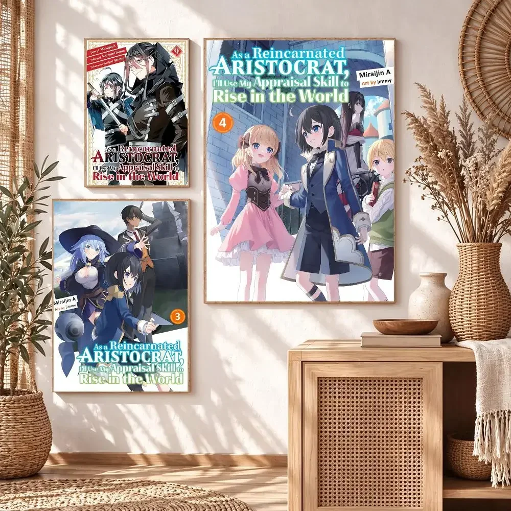 anime Reincarnated Aristocrat with Appraisal Skill New Arrival Popular Art Print Poster HD Wall Art Sofa Home Decor Gift Fans