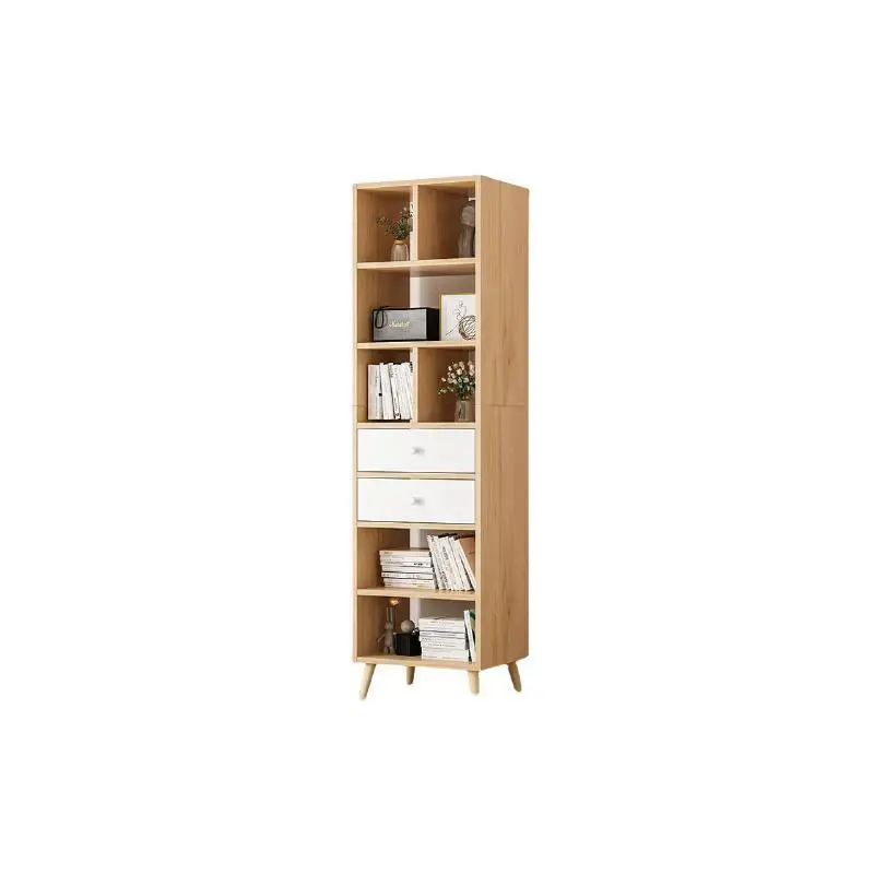 

Bookshelf floor-to-ceiling storage simple household living room students against the wall