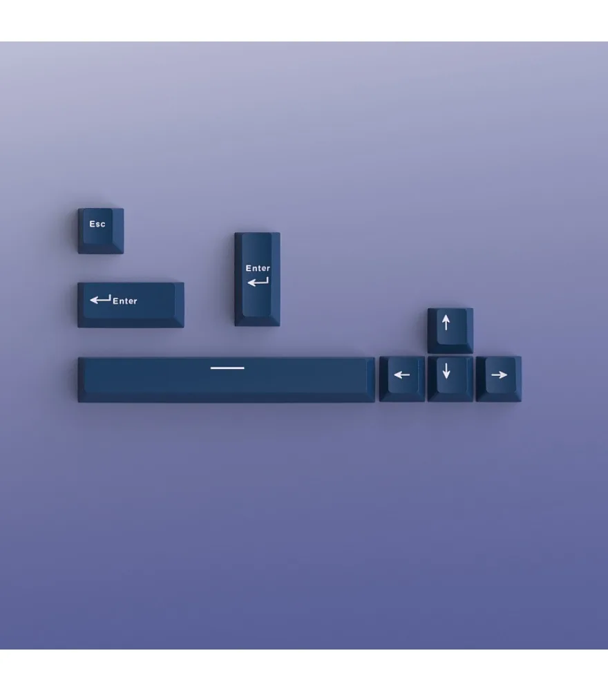 Keycap Blue key cap 8 key supplementary key Original height PBT two-color injection molding material