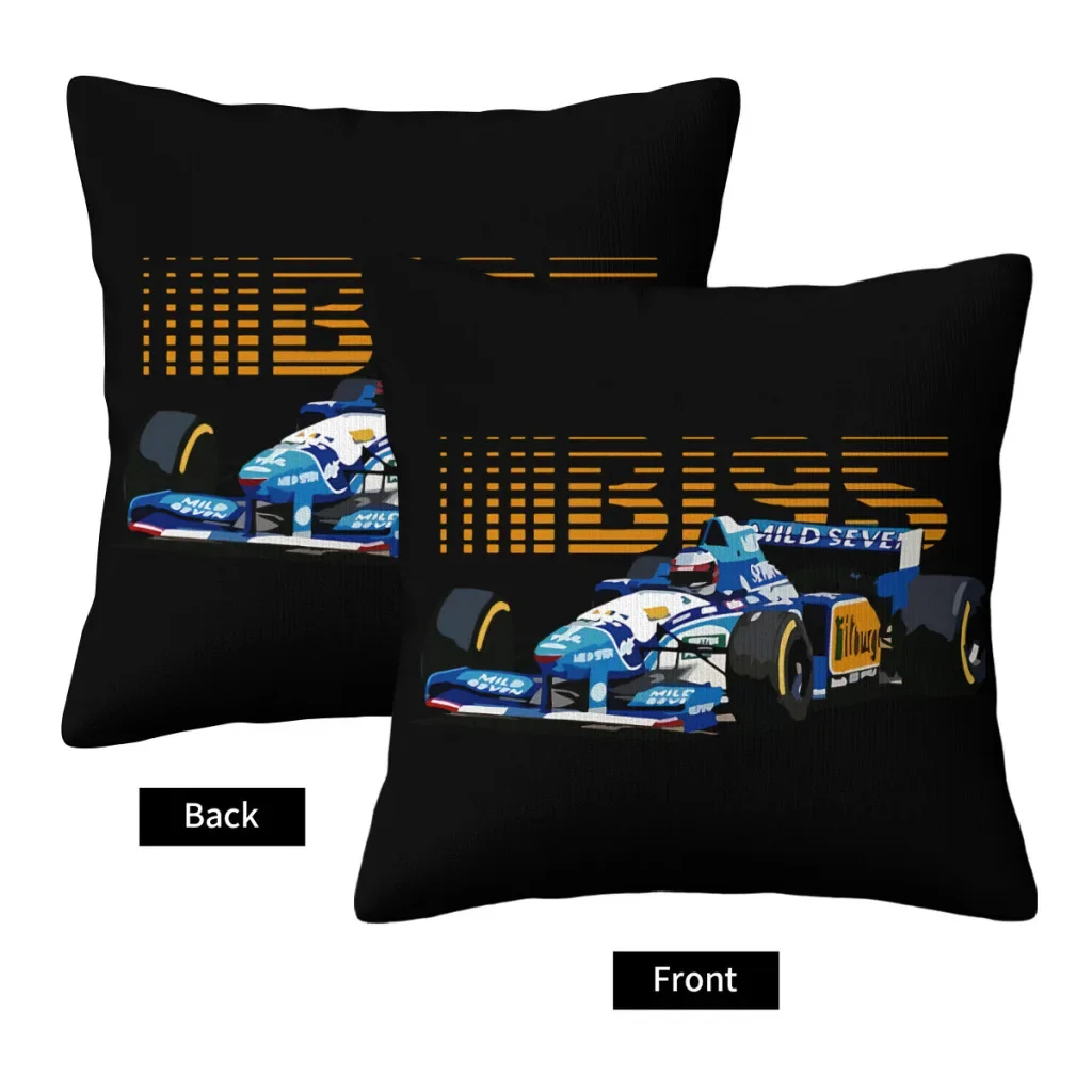 Michael Schumacher Benetton Hug Pillowcase F1 Car Racing Backpack Cojines Livingroom DIY Printed Chair Coussin Covers Decorative