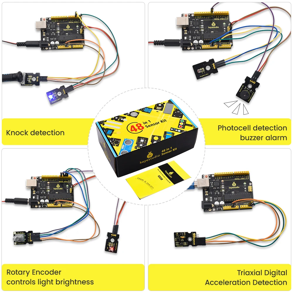 Picture 4: Keyestudio 48 in 1 Sensor Starter Kit For Arduino UNO/ 2560Mega Complete Starter Sensor Kit DIY Projects +48 Projects Code