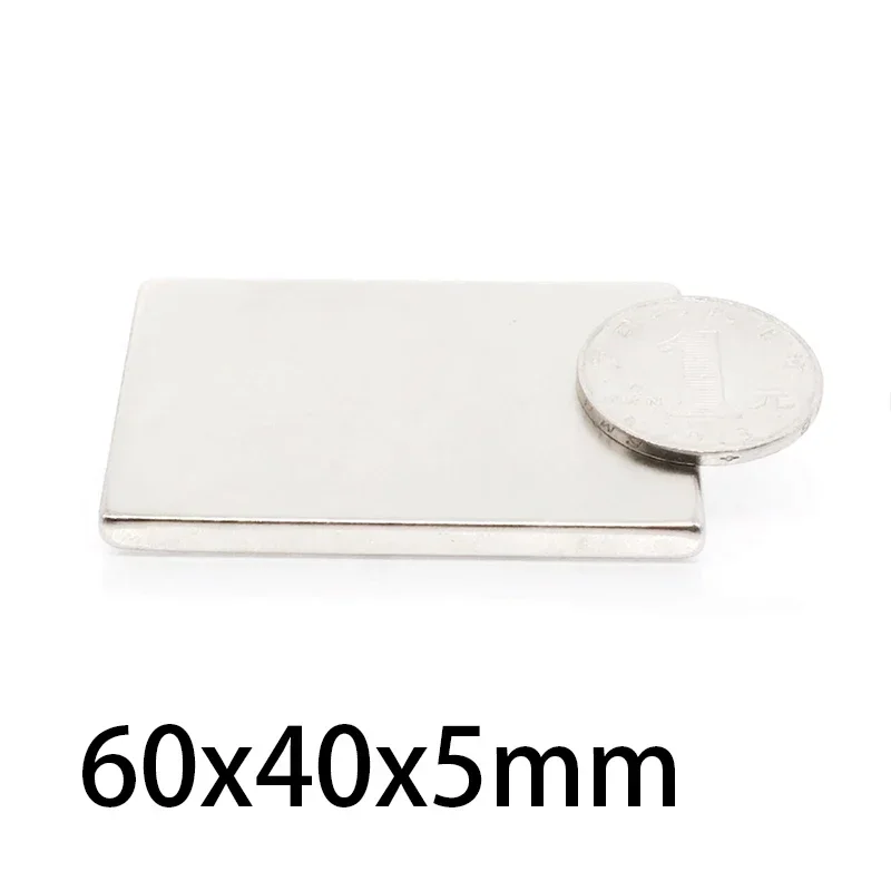 N35 60x40x5 60x40x10 Rectangle customised Square Neodymium Bar Block Strong generation Magnet motor Rare Earth Search Magnetic