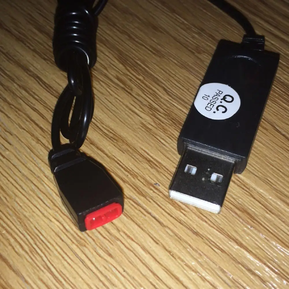 

3.7V 1S USB Charger Cable Black Plastic RC Quadcopter Charger Cable Replacement Charging Cord