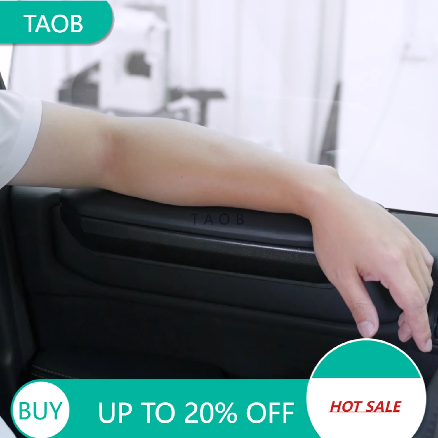 New High Quality For Toyota Land Cruiser Prado J250 LC250 2024-2025 Front Door Armrest Elbow Support Pads ABS+PU Leather Car Int