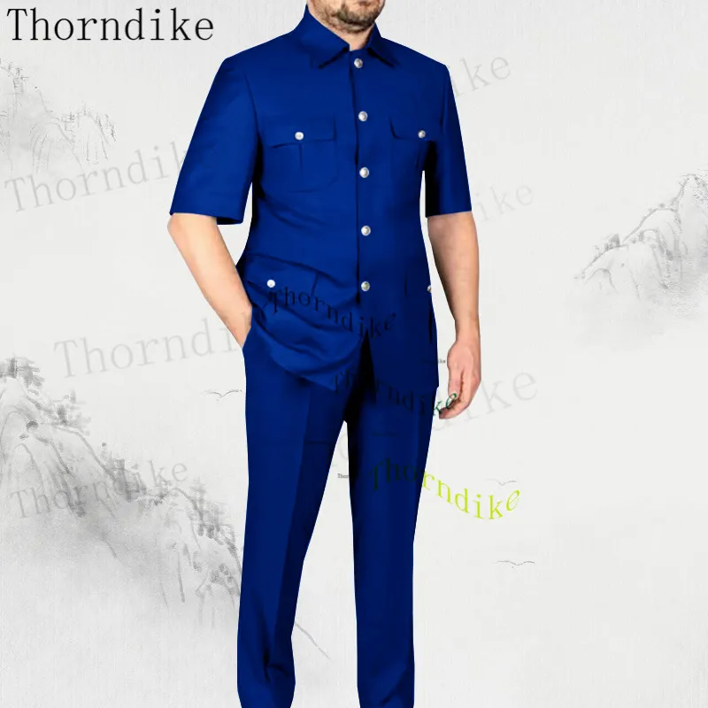 Thorndike-맞춤형 남성 정장 세트, 15 색상, 슬림핏 신랑 턱시도, 베스트 맨, 남성 웨딩 정장, 신랑, 남성 블레이저 바지