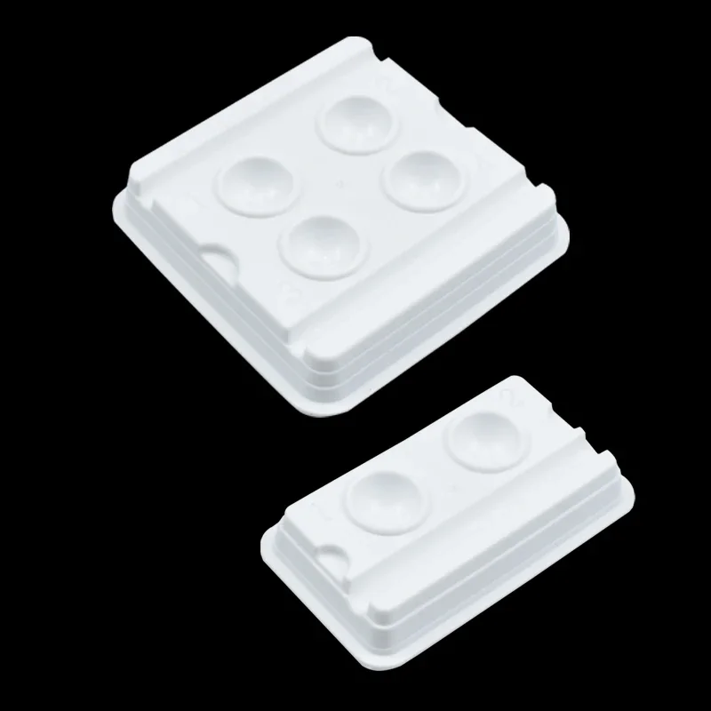 

10Pcs Mixing Wells Disposable Denture Processing Mixing Trayswhite Medical Palette Dental Supply