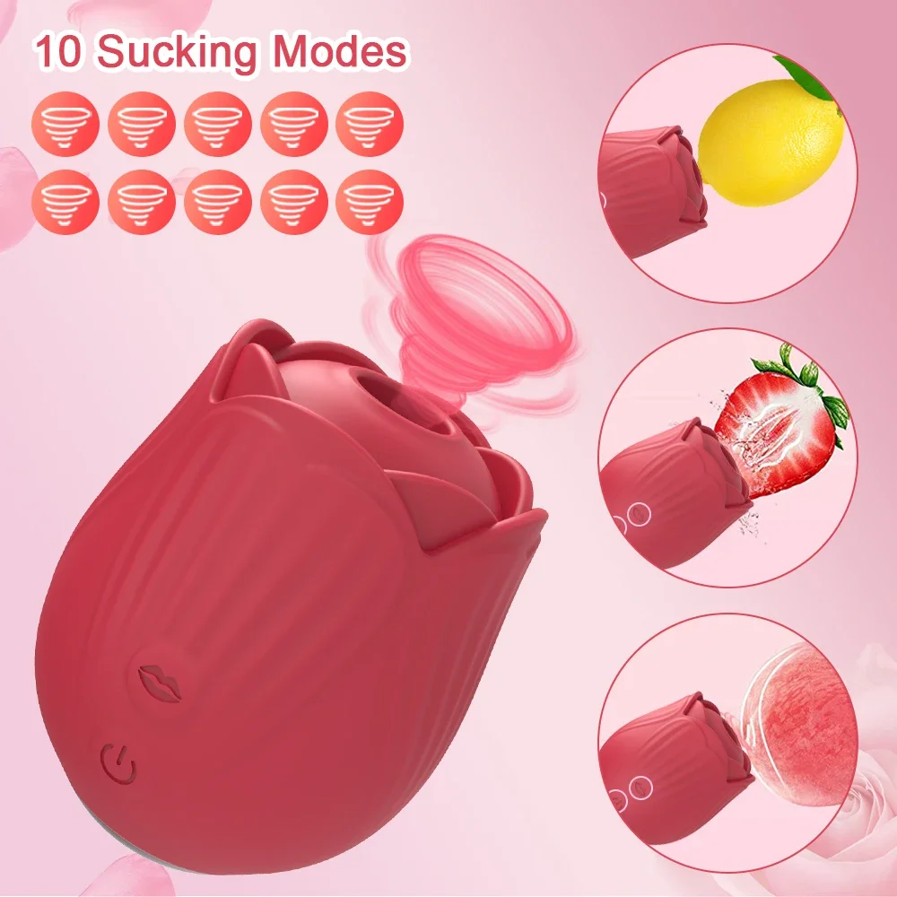 Sucking Rose-Toys Vibrator for Clitoris Women Vacuum Stimulator Oral Nipple Clit Sucker Sex Toys Goods for Female Adults