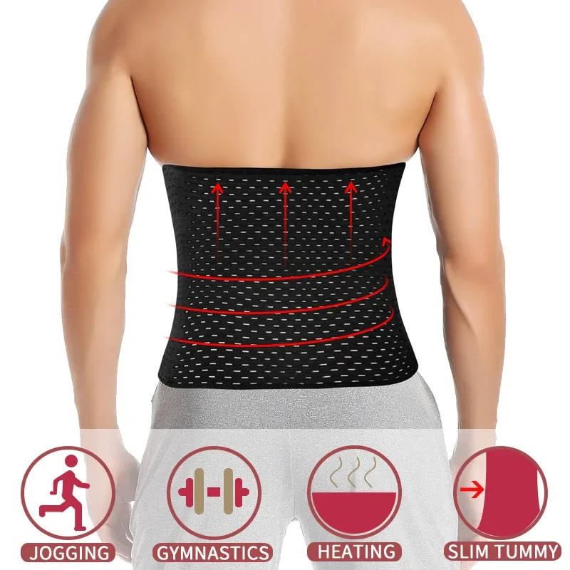 Men\'s Waist Trainer Corset Abdomen Reducer Slimming Belt High Compression Shapewear Modeling Strap Workout Girdle Faja